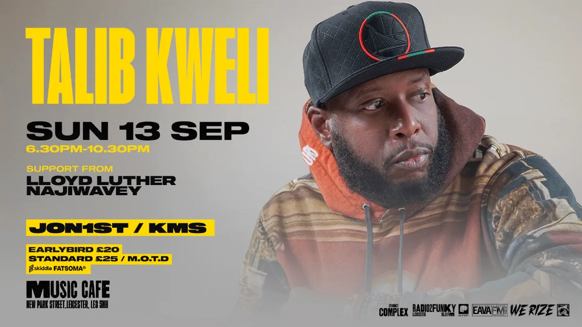 Kolejny przystanek na mapie UK. Talib Kweli wystąpi w Leicester
